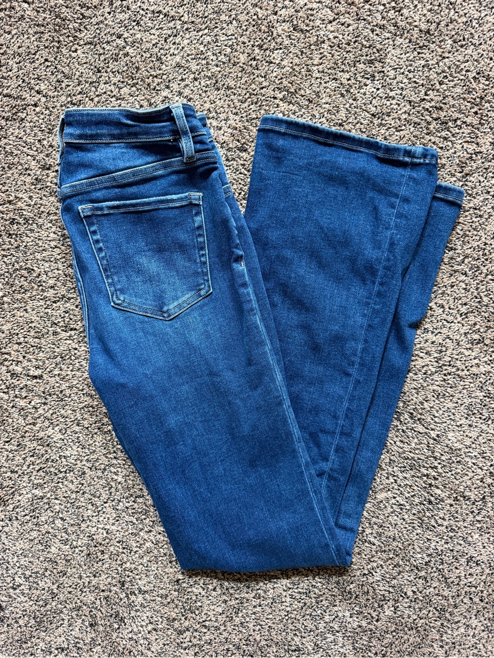 Women's Dark Blue Flare Jeans - Sleek Wide Leg